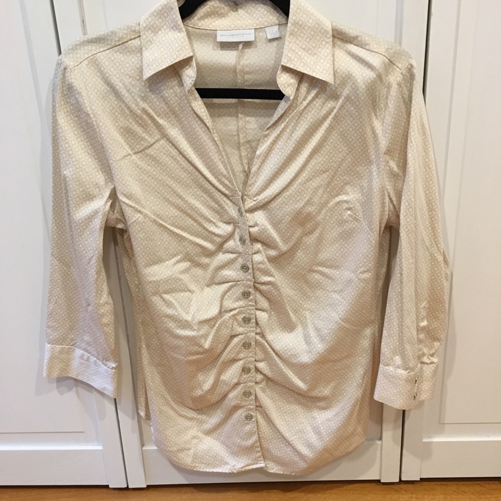 Cream Button Up Blouse